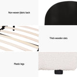 Artiss Bed Frame Gas Lift Strorage Beds Base Platform Boucle Fabric Double ELLA