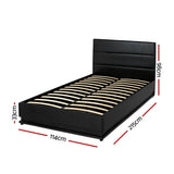 Lumi King Single LED Gas lift Bed Frame
