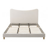 Artiss King Bed Frame with Boucle Headboard, Beige, 300kg Capacity
