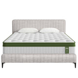 Artiss BedStory Queen Bed Frame with Mattress Set Platform Base Pocket Coil Linen Upholstered