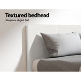 Artiss BedStory Queen Bed Frame Set with Hybrid Mattress and Leather Frame Medium White