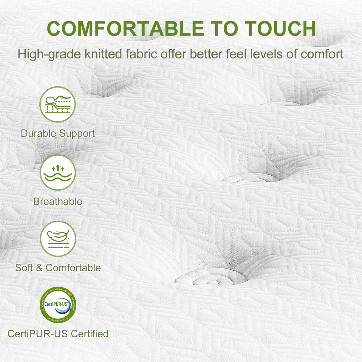Artiss BedStory Queen Bed Frame Set with Hybrid Mattress and Leather Frame Medium White