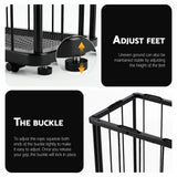 Everfit Ball Storage Rack Elastic Rope Ball Rack Wall Mounted & Floor Organizer