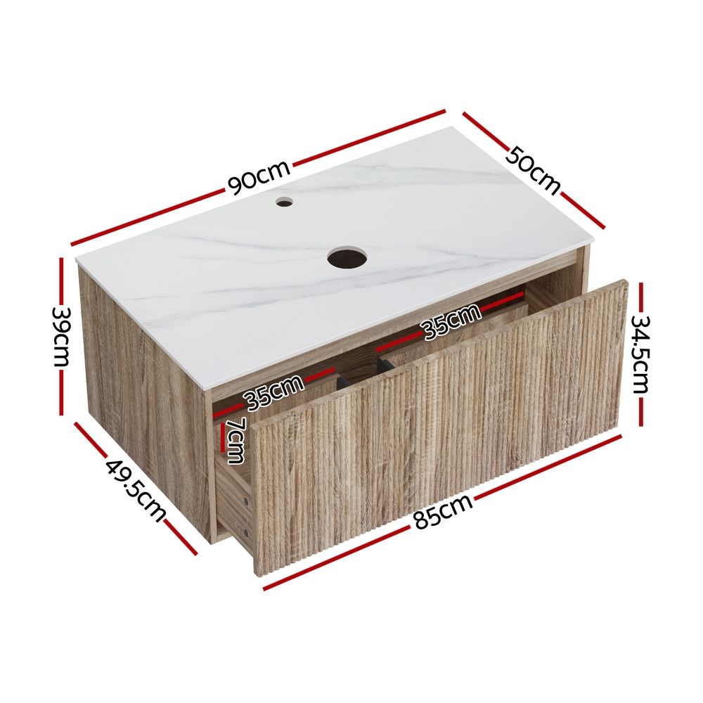 Cefito Vanity Unit 915mm Oak