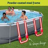 Bestway 488x305x107cm Swimming Pool Steel Frame Set w/ Pump Filter Ladder Cover