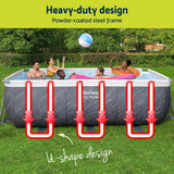 Bestway Swimming Pool 412x201x122cm Steel Frame Pool Set w/Pump Ladder