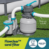 Bestway Pool Pump Sand Filter 1500GPH 5678L/H Pools Flowclear™ Filters