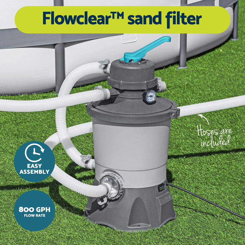 Bestway Pool Pump Sand Filter 800GPH 3028L/H Pools Flowclear Filters