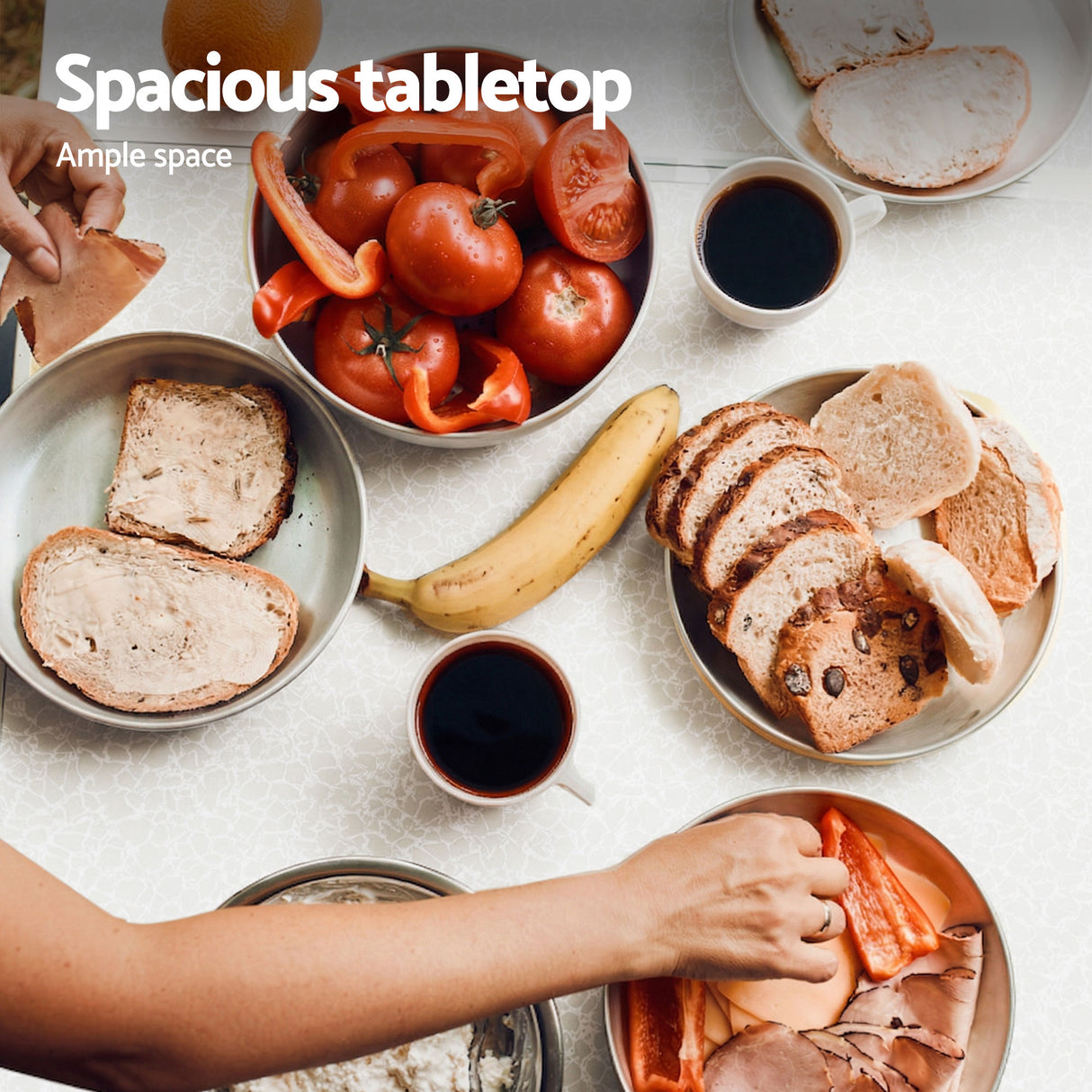 Weisshorn Folding Camping Table 240CM Portable Outdoor Picnic BBQ Aluminium Desk
