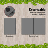 Weisshorn Self Inflating Mattress 10CM Camping Sleeping Mat Air Double Grey