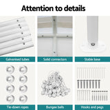 Instahut Carports 6x6m Carport Kits Steel Shelter Gazebo Canopy Garage Portable Garden Shed