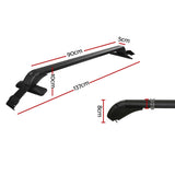 Universal Car Roof Racks Pod Aluminium Cross Bars Clamps Lockable 90cm Black