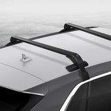 Universal Car Roof Racks Pod Aluminium Cross Bars Clamps Lockable 90cm Black