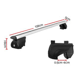 Universal Car Roof Racks Pod Aluminium Cross Bars Upgraded Holder 126cm Silver