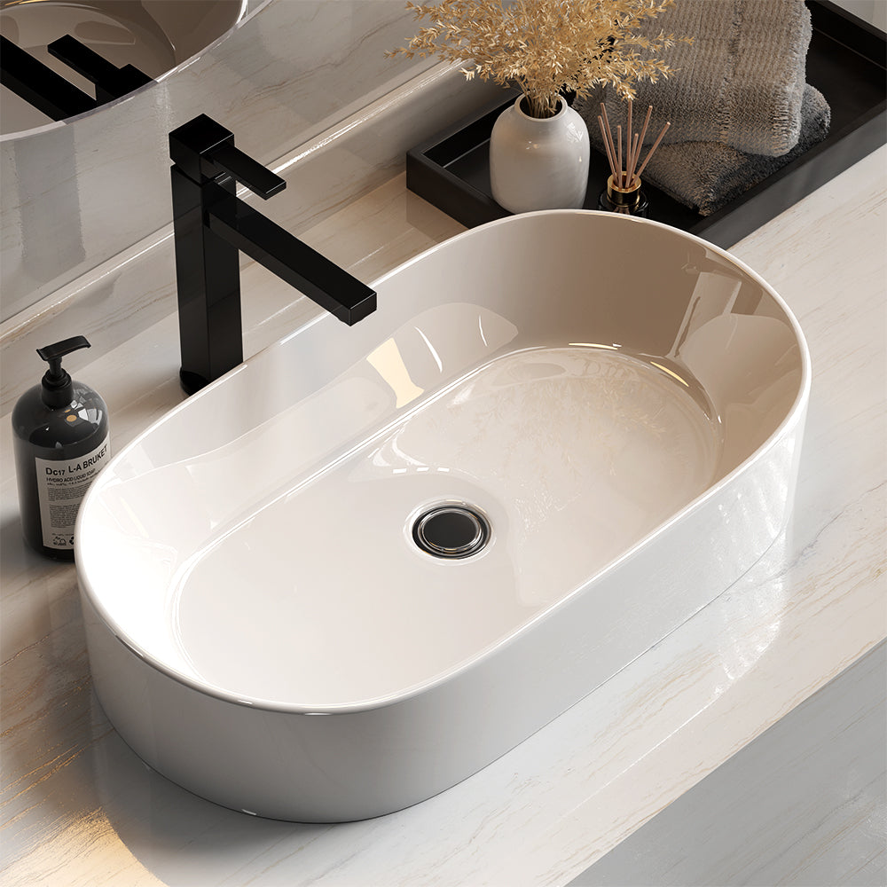 Cefito Bathroom Basin Ceramic Vanity Sink Hand Wash Bowl 53x28cm