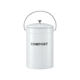 Gardeon Compost Bin Kitchen Compost Caddy Food Waste Bin Bench White