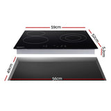 Devanti Electric Ceramic Cooktop 60cm Kitchen Cooker 4 Burner Hob Touch Control 5200W