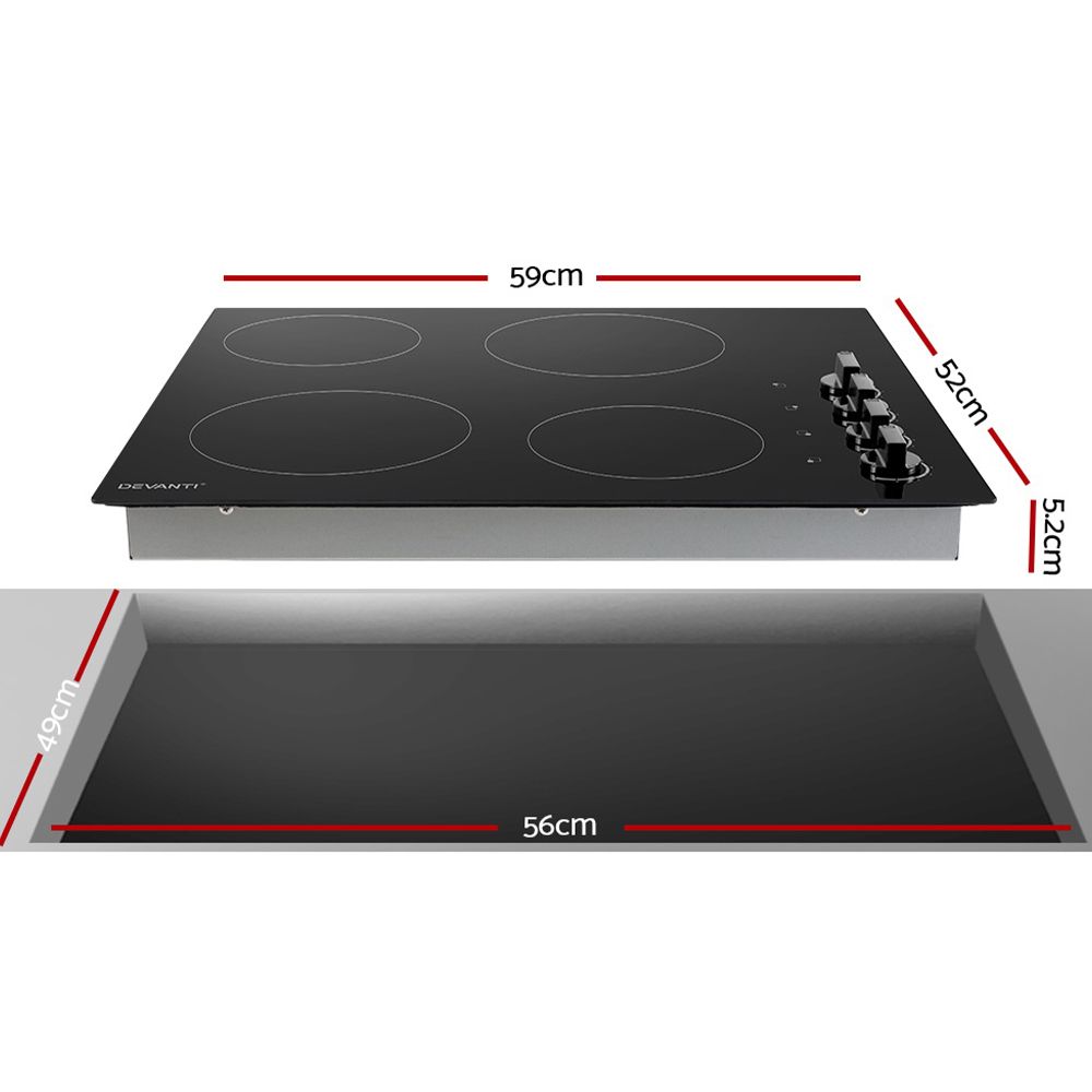 Devanti Electric Ceramic Cooktop 60cm