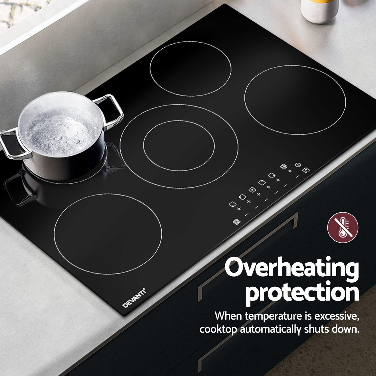 Devanti Electric Ceramic Cooktop 90cm