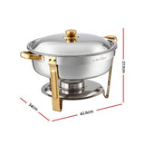 5-Star Chef 5L Chafing Dish Set 2-Pack, Food Warmer Catering Server Buffet