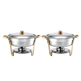 5-Star Chef 5L Chafing Dish Set 2-Pack, Food Warmer Catering Server Buffet