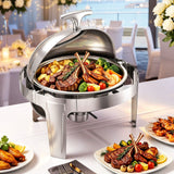 5-Star Chef 9L Chafing Dish Buffet Warmer Food Warmer Catering Server Round