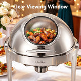 5-Star Chef 9L Chafing Dish Buffet Warmer Food Warmer Catering Server Round
