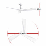 Devanti 52" Ceiling Fan Modern Minimalism 3 Blades 6 Speeds DC Motor Remote