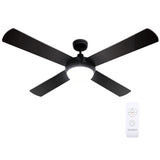 Devanti 52'' Ceiling Fan AC Motor w/Light w/Remote - Black