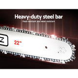 Giantz Chainsaw Petrol 62CC 22" Bar Commercial E-Start Pruning Chain Saw