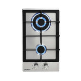 Devanti Gas Cooktop 30cm 2 Burner Silver