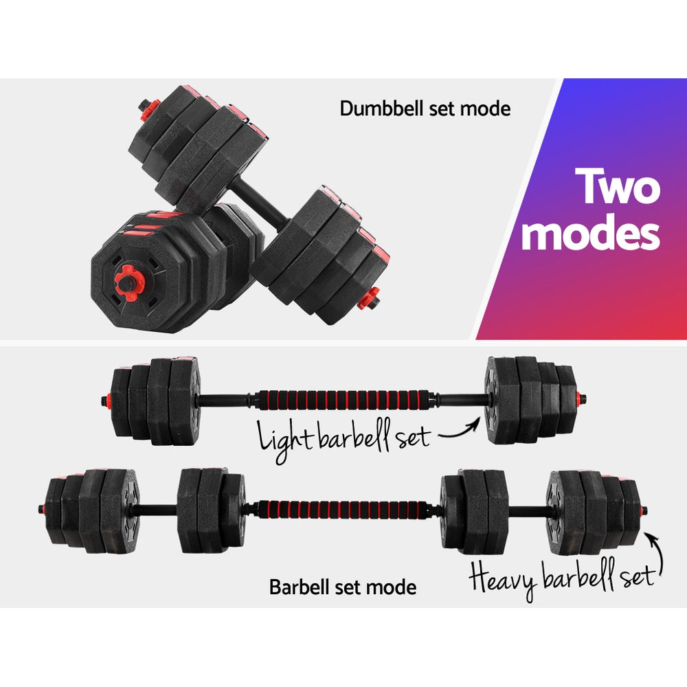 Everfit 40kg Dumbbells Barbell Set Adjustable Dumbbell Weight Lifting