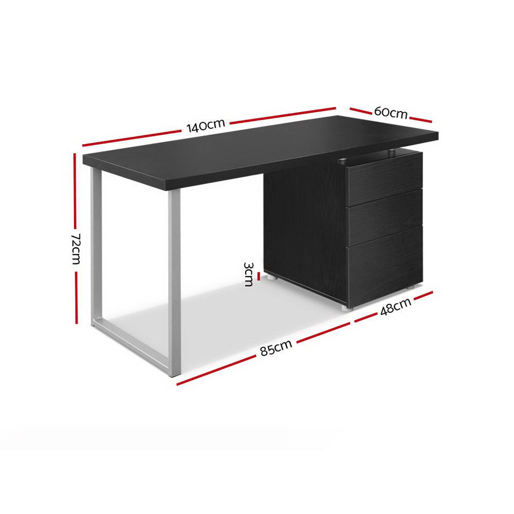 Computer Desk Black U-shape Leg