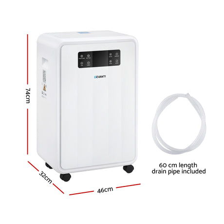 Devanti 70L Dehumidifier Commercial Moisture Absorber Air Dryer 8.5L Water Tank