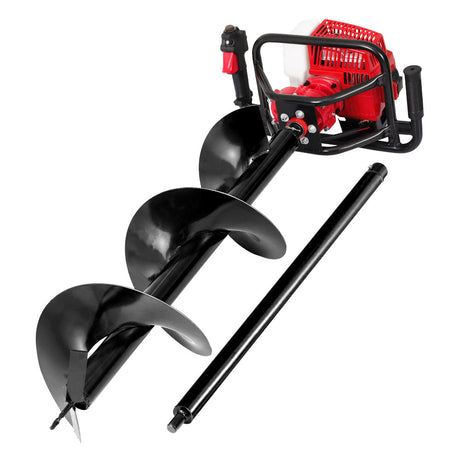 Giantz Post Hole Digger 300mm Petrol Drill Extension Auger Bits