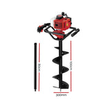 Giantz Post Hole Digger 300mm Petrol Drill Extension Bits Auger