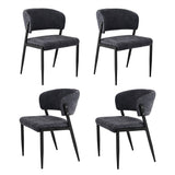 Artiss Dining Chairs Set of 4 Linen Fabric Soft Upholstered Chairs Charcoal