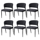 Artiss Dining Chairs Set of 6 Linen Fabric Soft Upholstered Chairs Charcoal