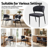 Artiss Dining Chairs Set of 6 Linen Fabric Soft Upholstered Chairs Charcoal