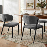 Artiss Dining Chairs Set of 4 Linen Fabric Soft Upholstered Chairs Grey