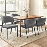 Artiss Dining Chairs Set of 4 Linen Fabric Soft Upholstered Chairs Grey