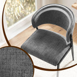 Artiss Dining Chairs Set of 6 Linen Fabric Soft Upholstered Chairs Grey