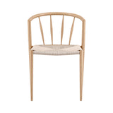 Artiss Dining Chairs x1, Leisure Accent Chair for Living Room & Balcony Woven Seat Spindle Back