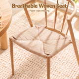 Artiss Dining Chairs x1, Leisure Accent Chair for Living Room & Balcony Woven Seat Spindle Back