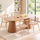 Artiss Dining Chairs x1, Leisure Accent Chair for Living Room & Balcony Woven Seat Spindle Back