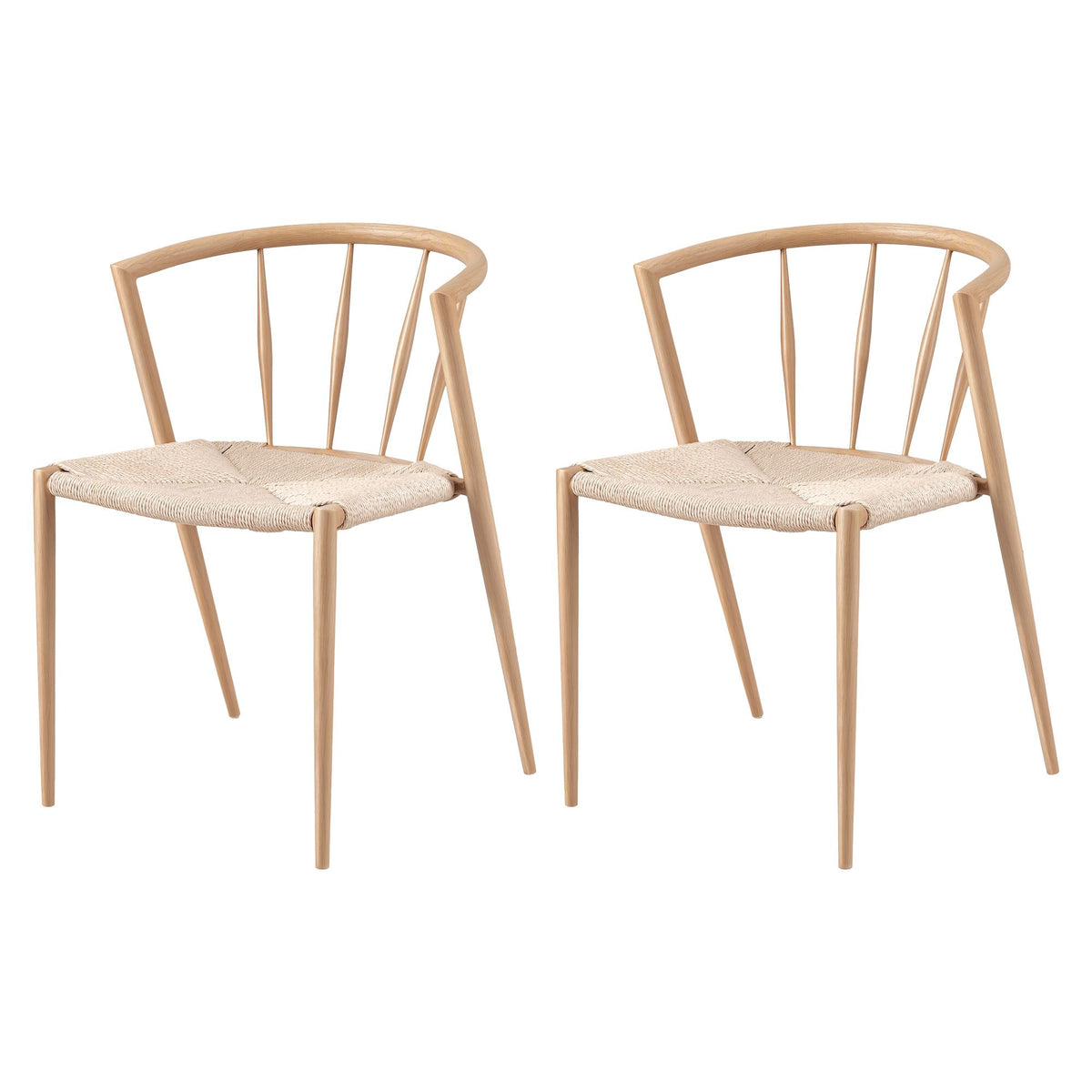Artiss Dining Chairs Set of 2, Leisure Accent Chair for Living Room & Balcony Spindle Back