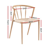 Artiss Dining Chairs Set of 4, Leisure Accent Chair for Living Room & Balcony Spindle Back
