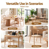 Artiss Dining Chairs Set of 4, Y-Back Leisure Accent Chair for Living Room & Balcony Woven Seat