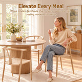 Artiss Dining Chairs Set of 6, Y-Back Leisure Accent Chair for Living Room & Balcony Woven Seat