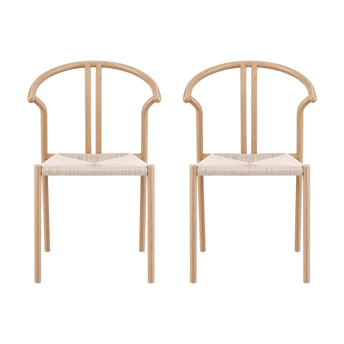 Artiss Dining Chairs Set of 2, Accent Chair for Living Room & Balcony Double Slat Back